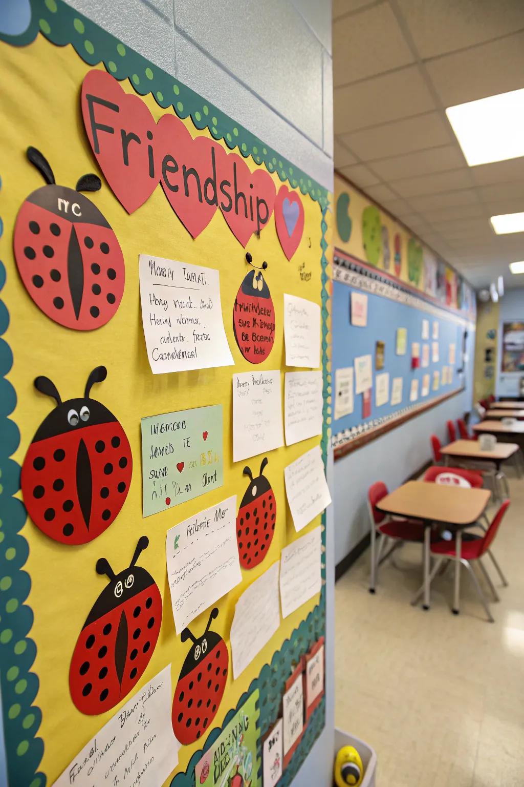 A heartwarming ladybug connection zone promoting kindness.