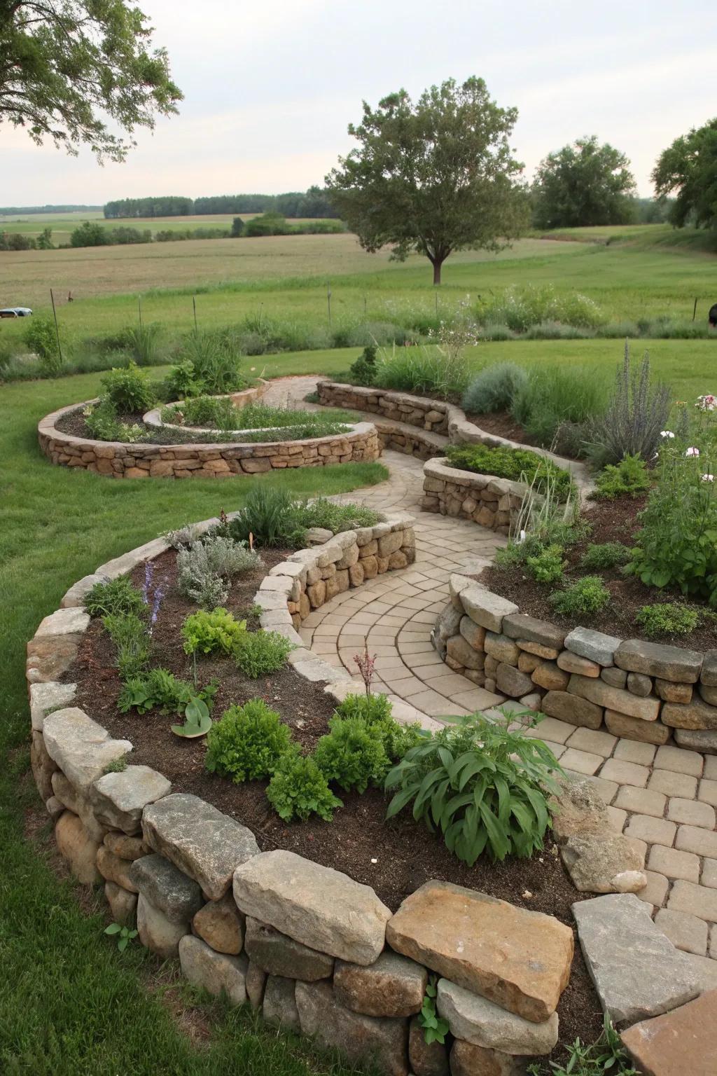 A flora coil maximizes planting space and adds visual appeal.