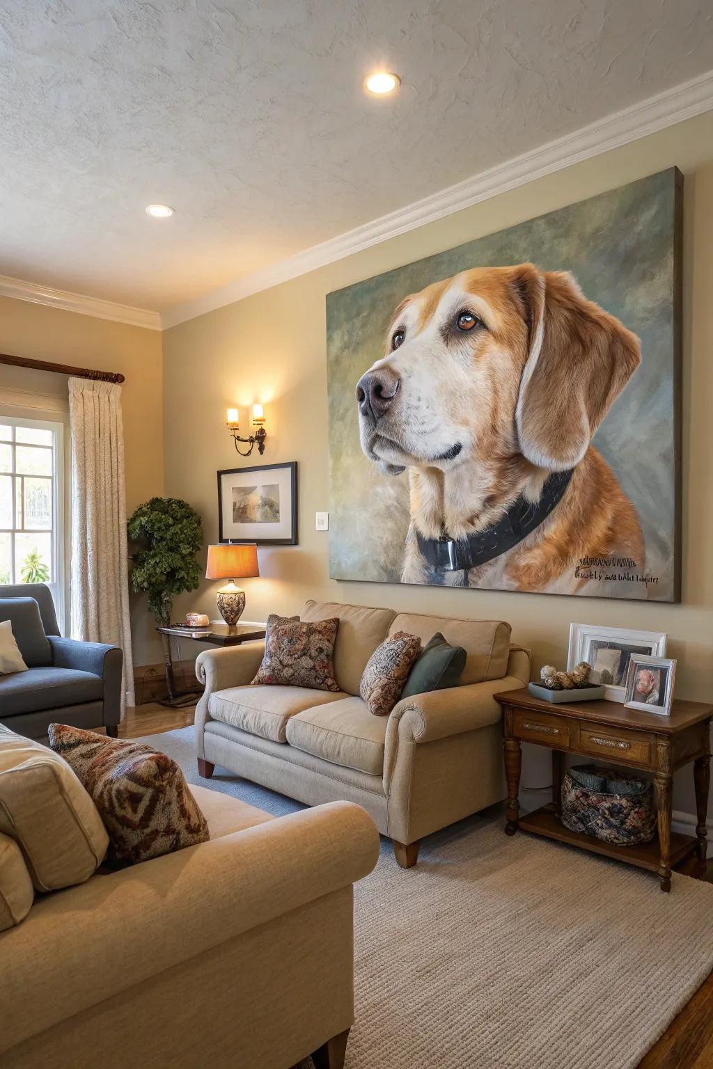 A touching element is added through animal inspired artwork.