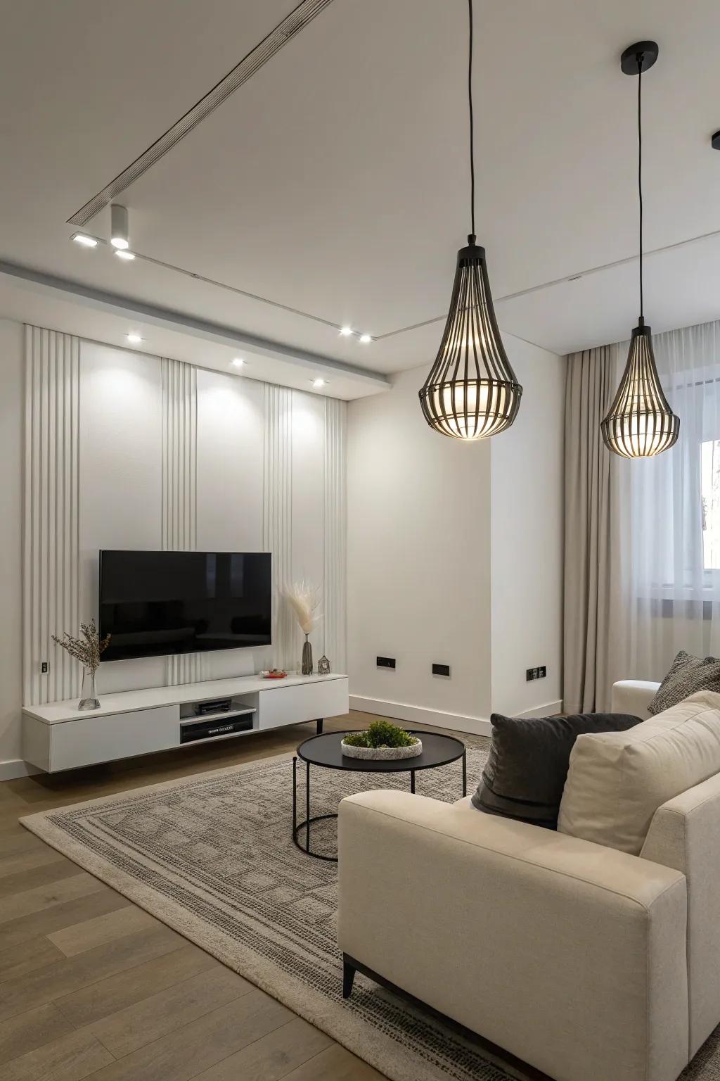 Minimalist LED units for a pristine look.