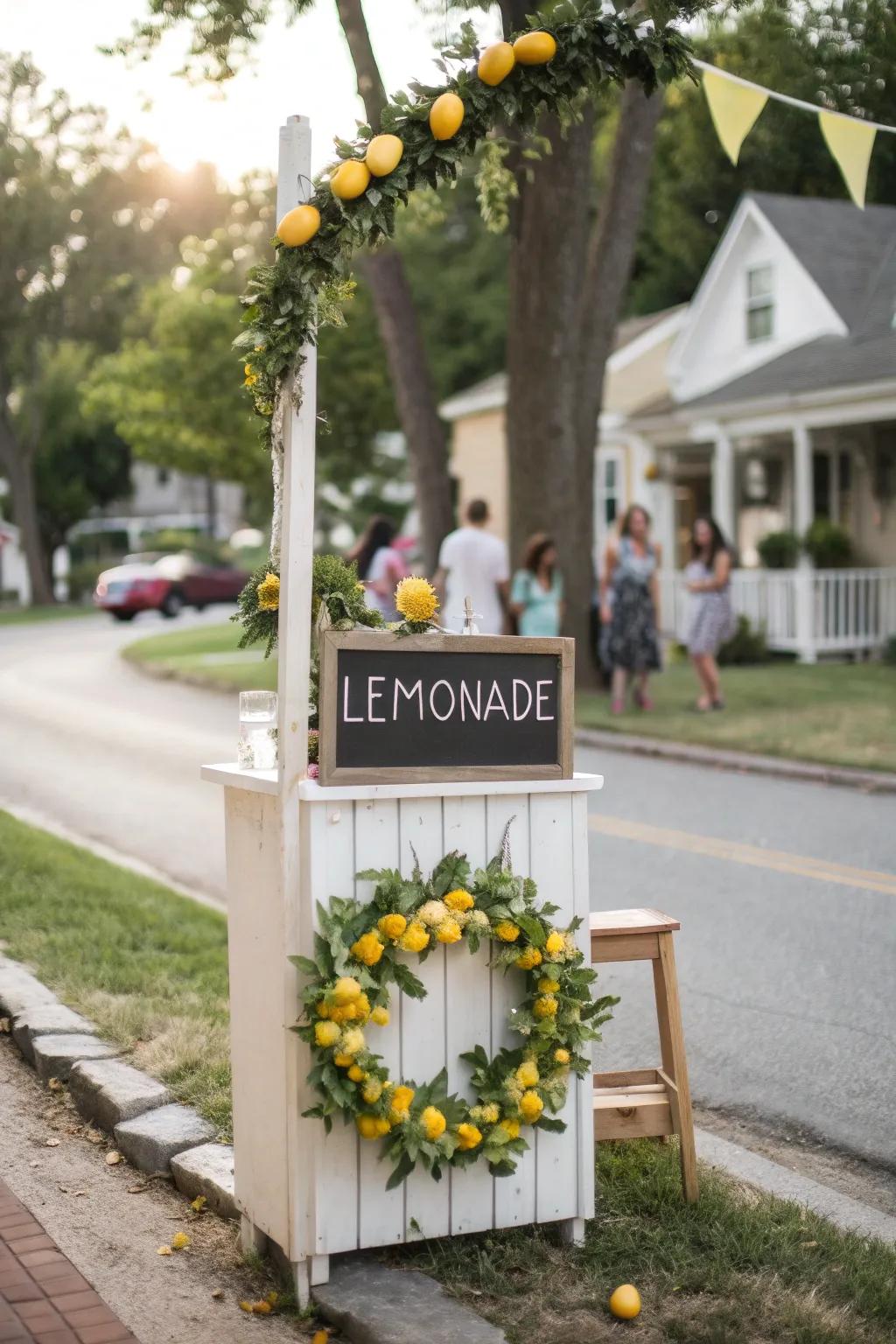 A citrus garland integrates a creative and welcoming sensation.