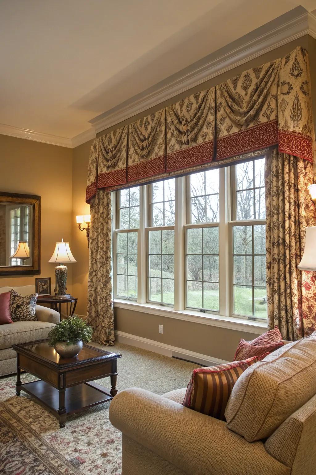 Design valances lend a refined frame to your windows.