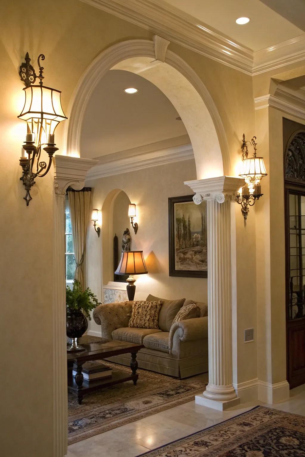 Emphasizing architecture adds depth and visual interest.