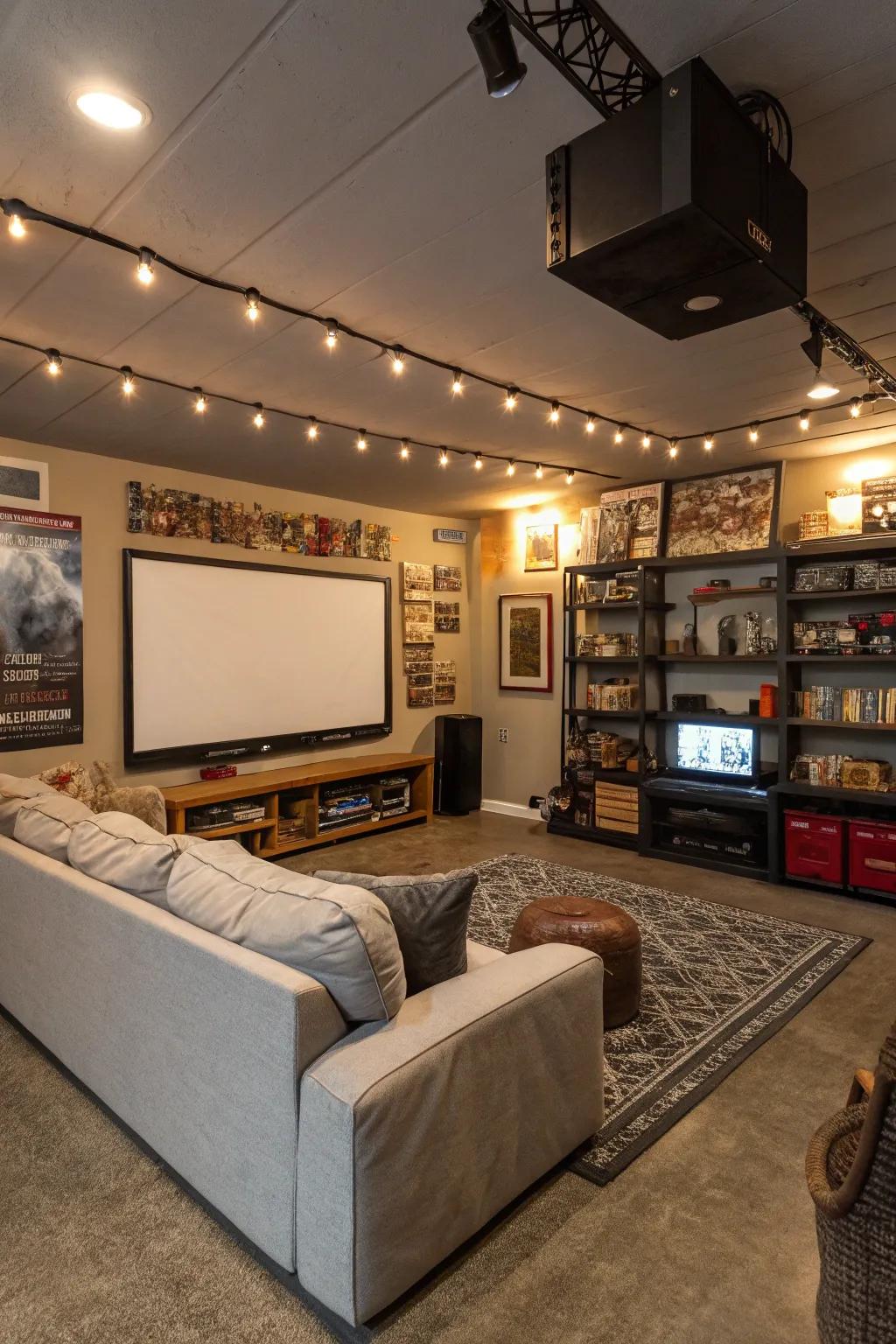 A projector turns your man cave into a movie theater.