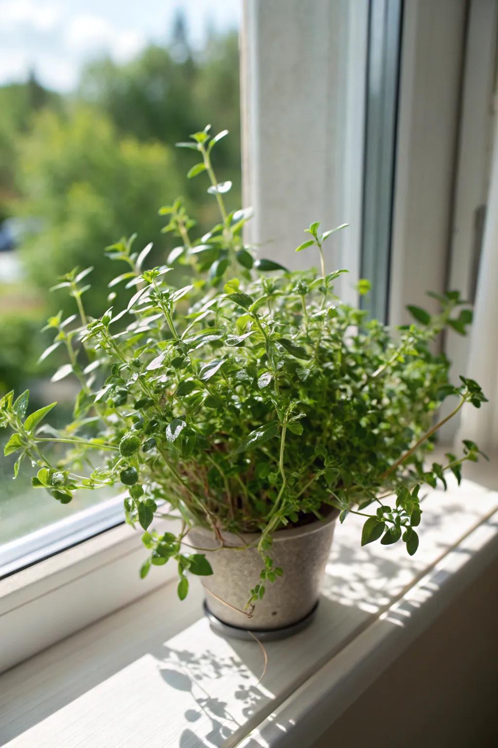 Common thyme showcasing adaptable charm in full sunlight.