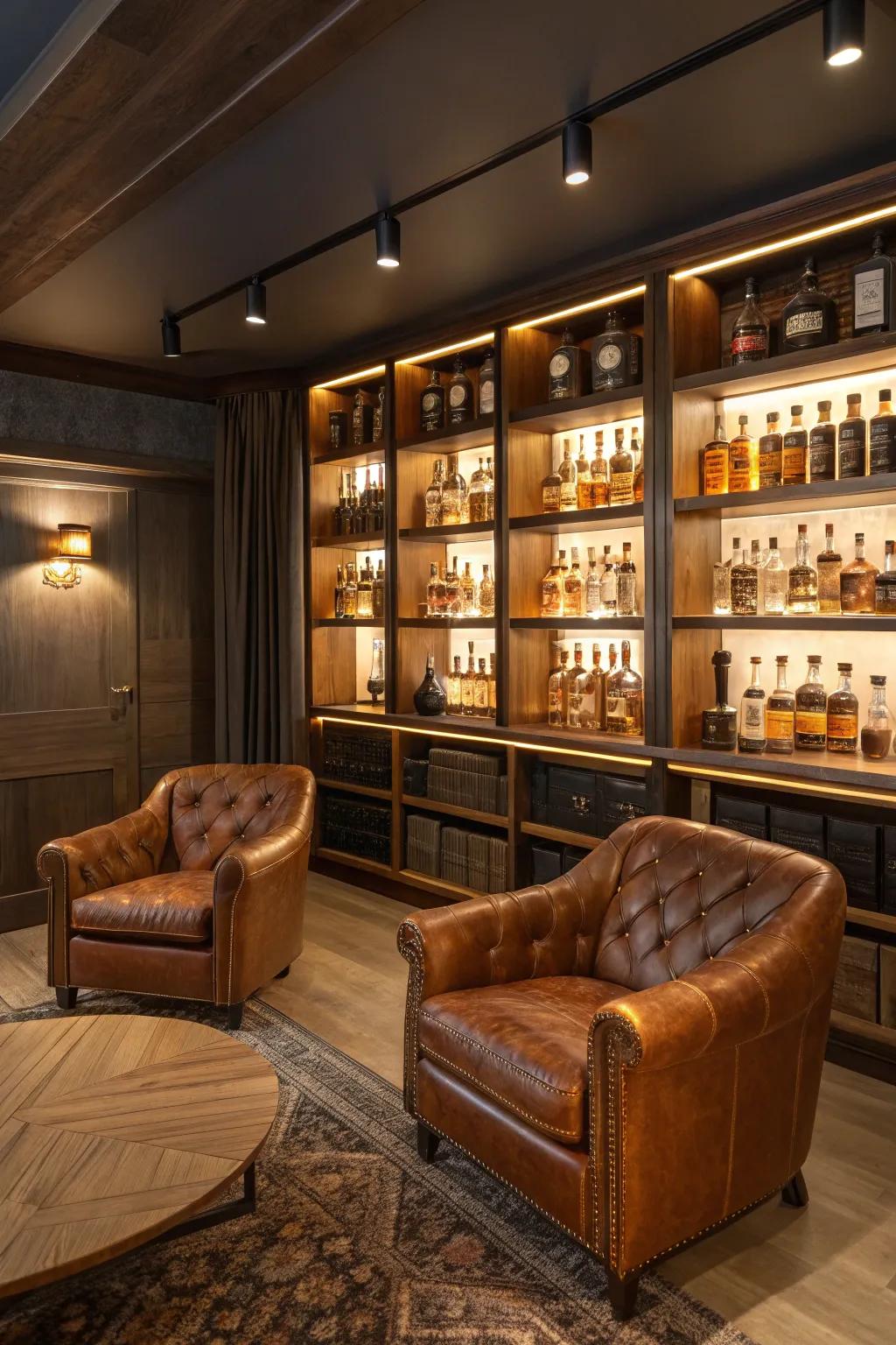 Relish elegance in your sophisticated whiskey library.