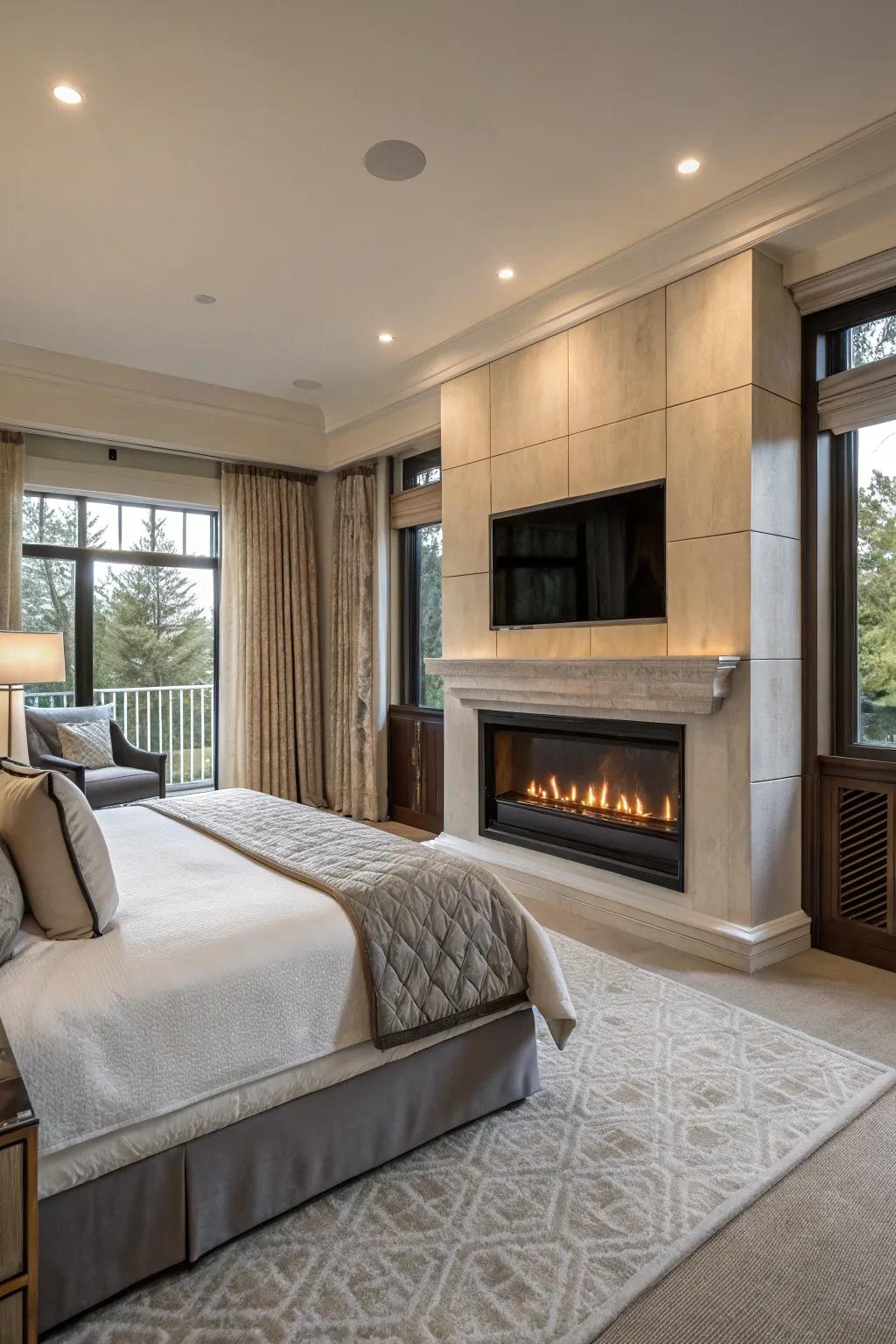 Structured hearths offer seamless architectural integration.