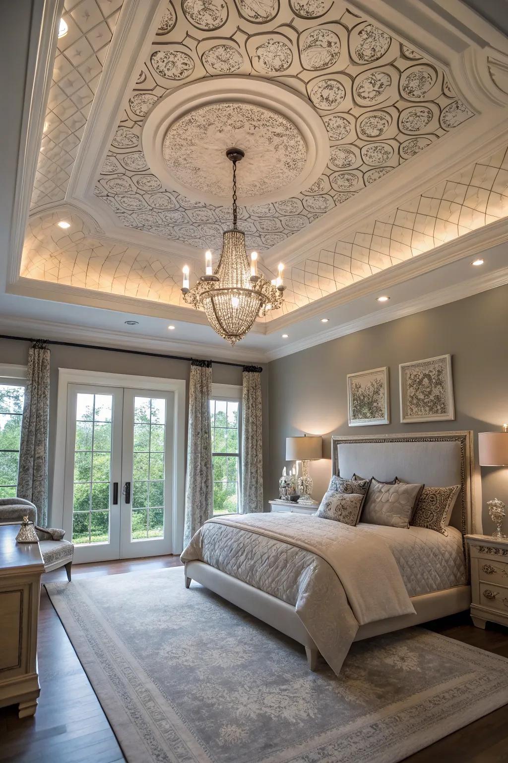 Designs with multiple levels enhance the architectural charm of your tray ceiling.