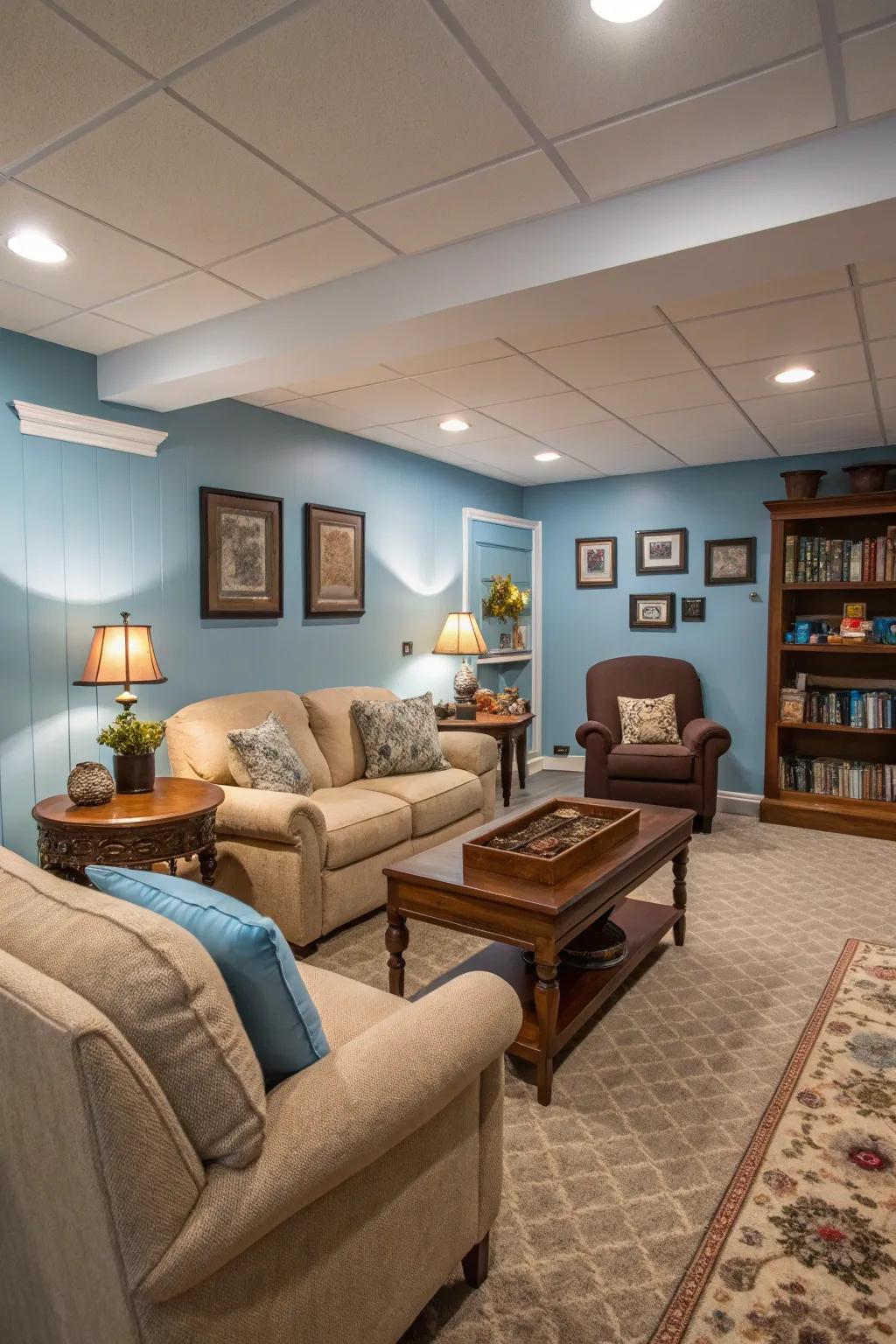 Powder azure delivers a tranquilizing and welcoming atmosphere.