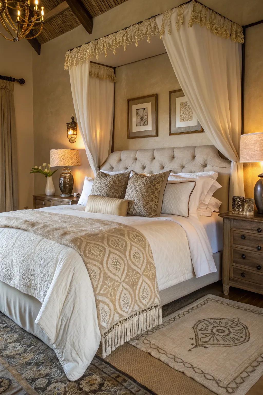 Premium bedding creates a superb sleep environment.