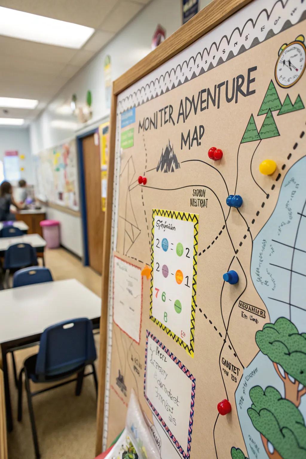 An expedition chart board that takes students on exciting learning journeys.