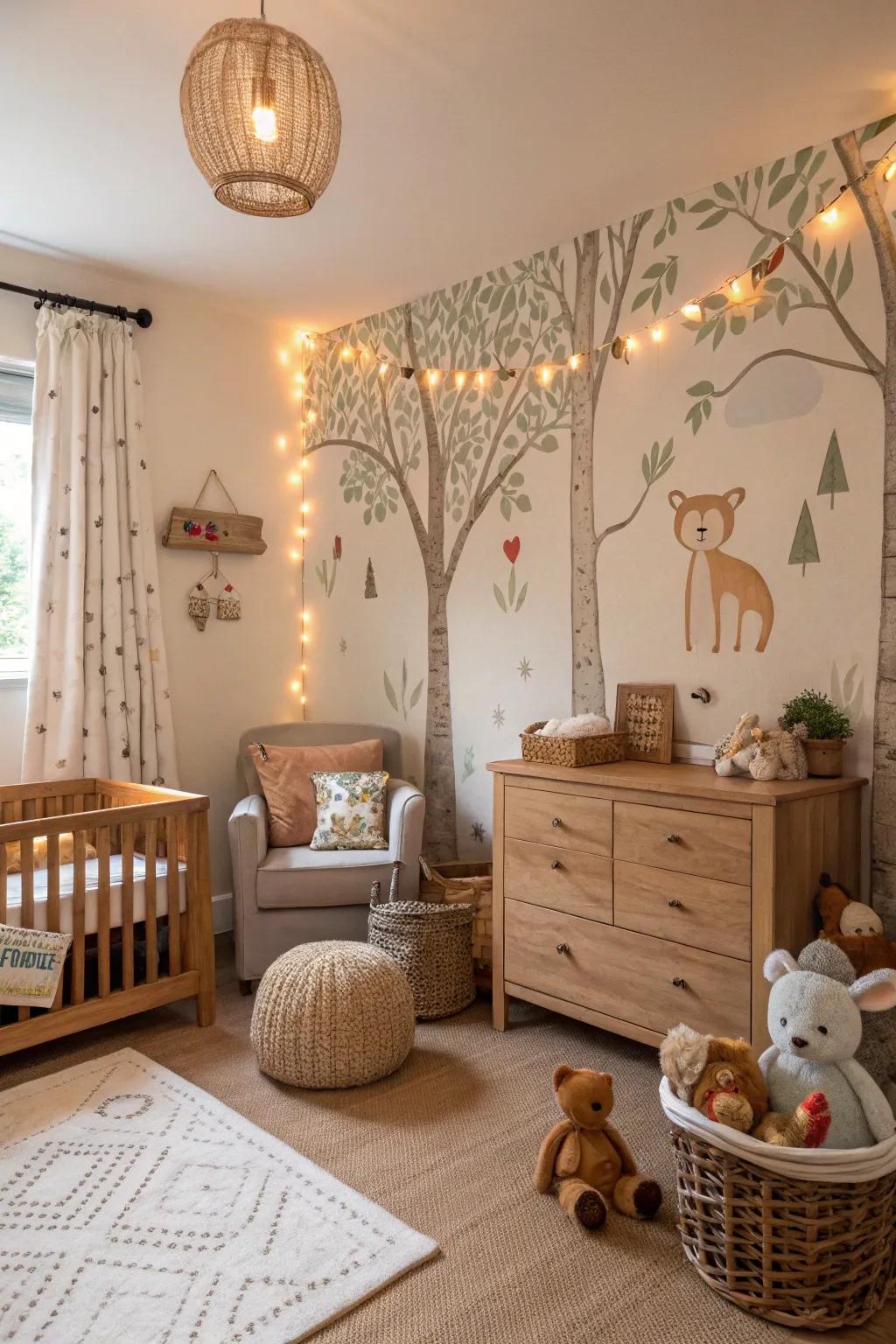 Animals from the woods add charm and a touch of nature.