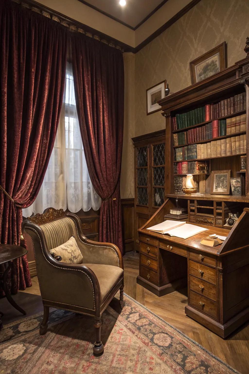 Luxurious texture using plush window coverings