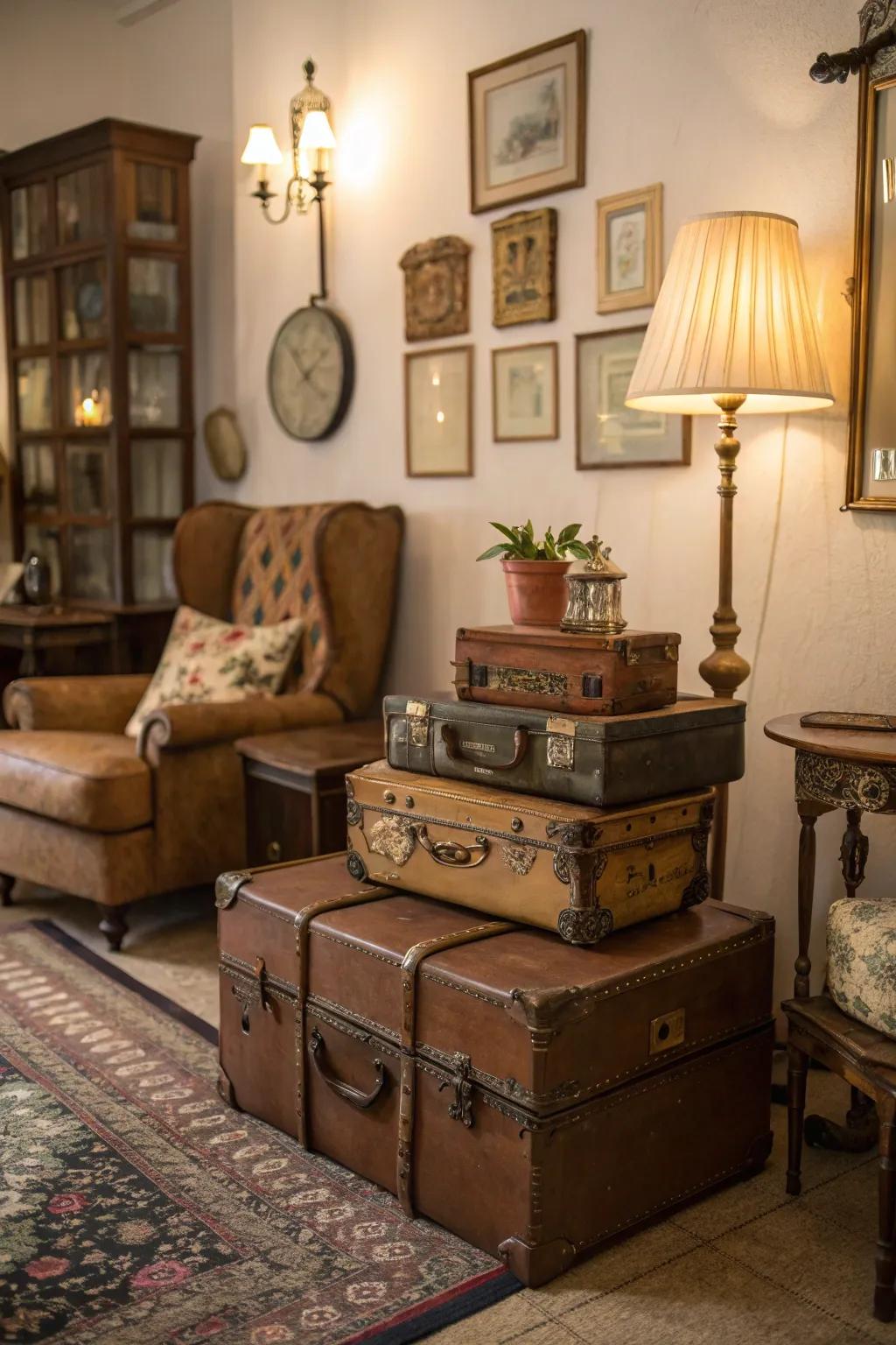 Classic travel bags offer original storage options.