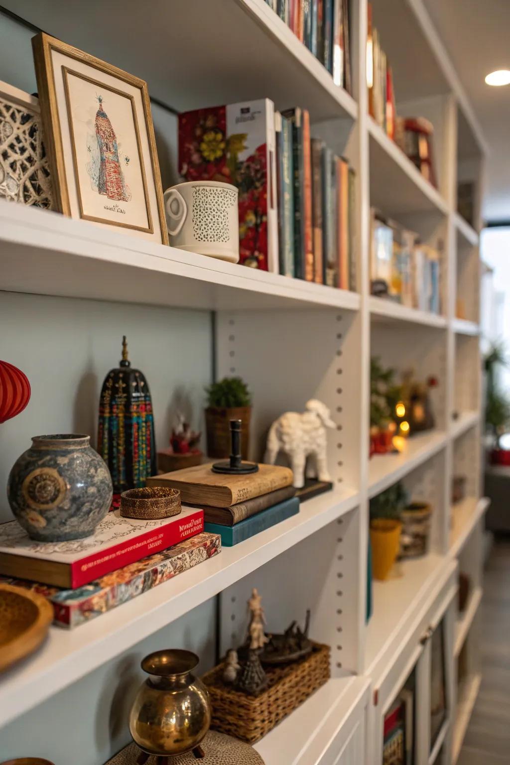 Personalize space by showcasing collectibles