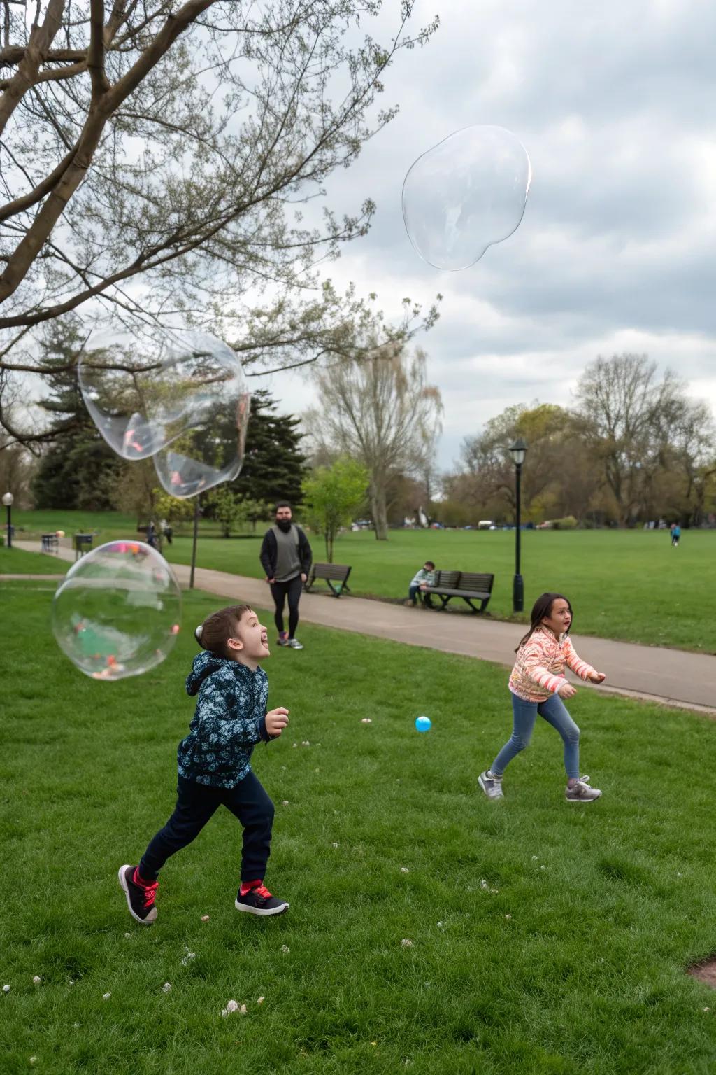 A play bubbles zone adds magic and excitement for children.