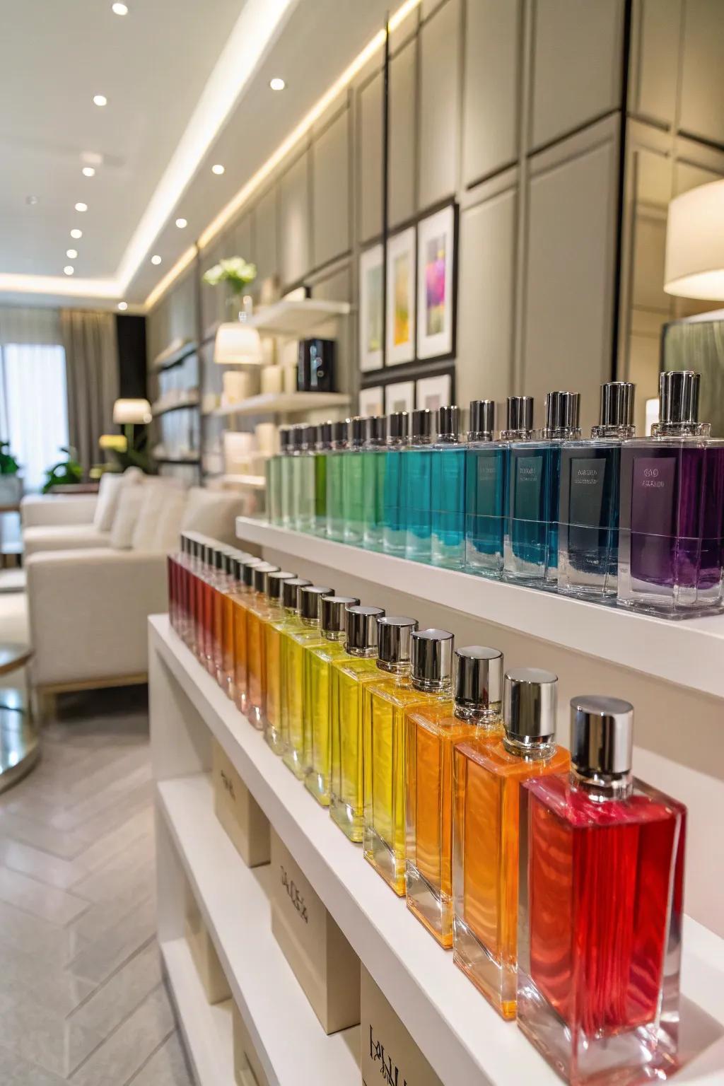 Hue coordination refashions your collection into an animated artistic showpiece.