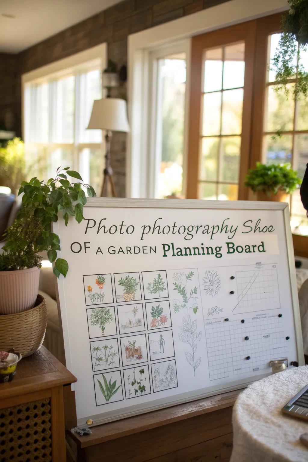 Devise your garden layout through your whiteboard.