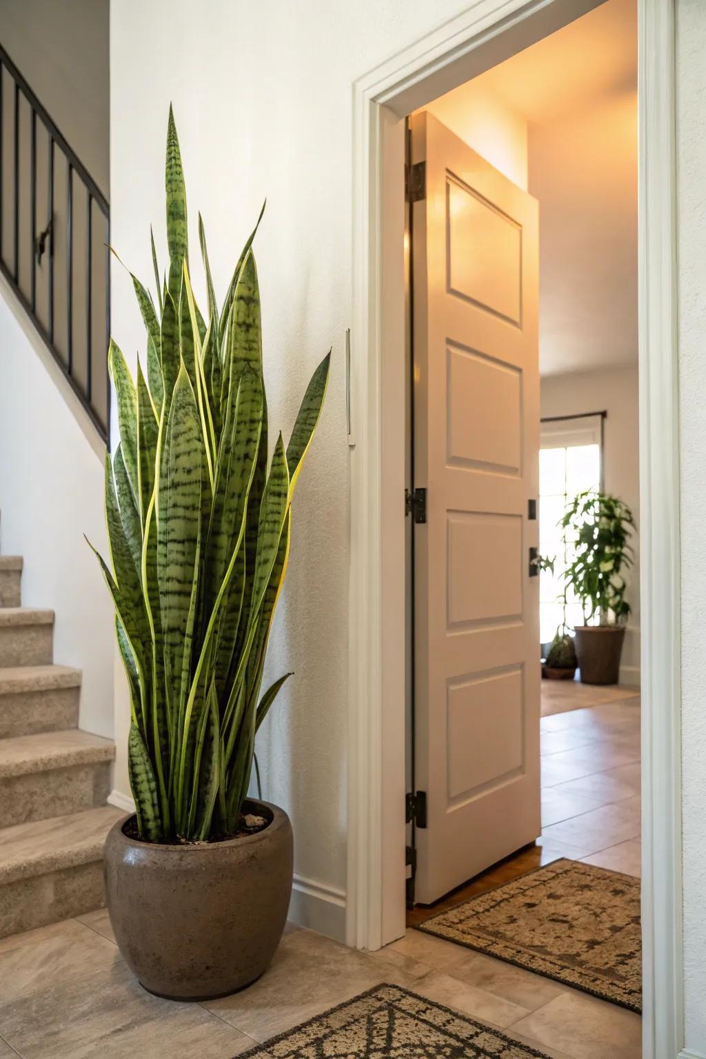 Make a green first impression in entryways.