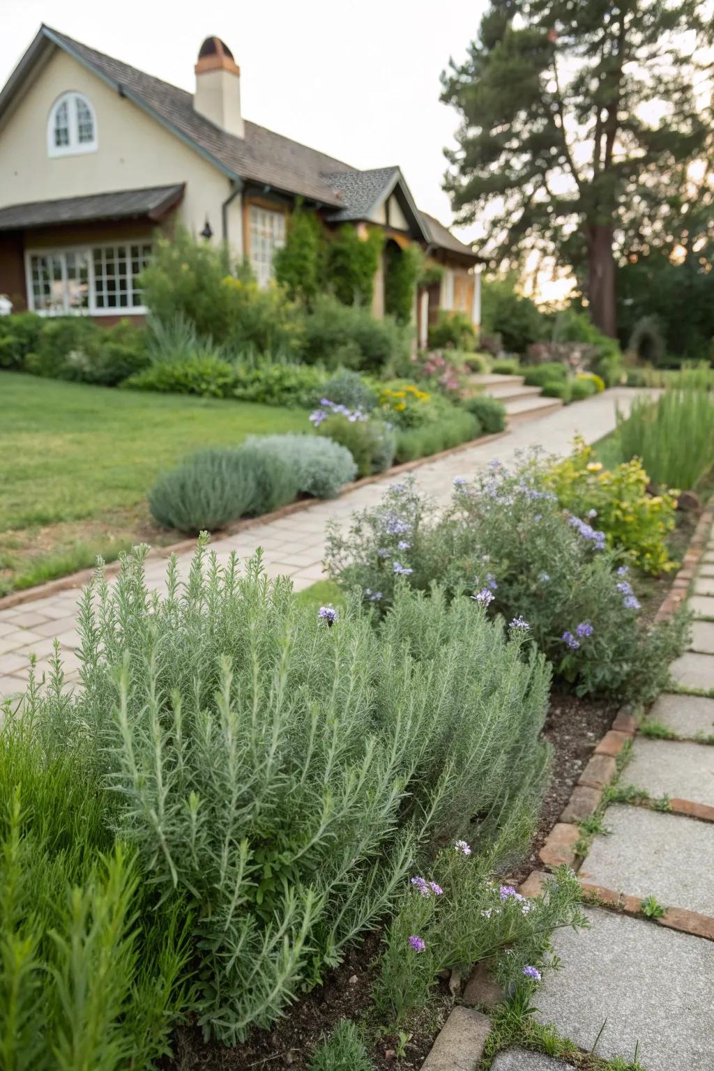 Fragrant borders inject charm and practicality.