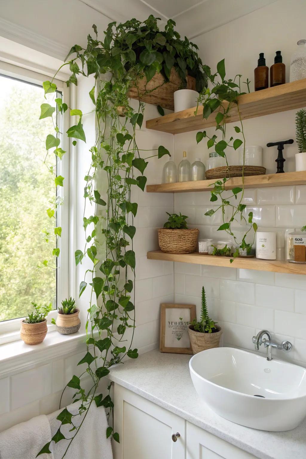 Let vines drape down for a dynamic and fluid addition to your style.