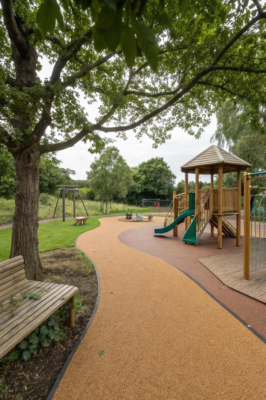 Cork flooring provides a strong and natural play surface.
