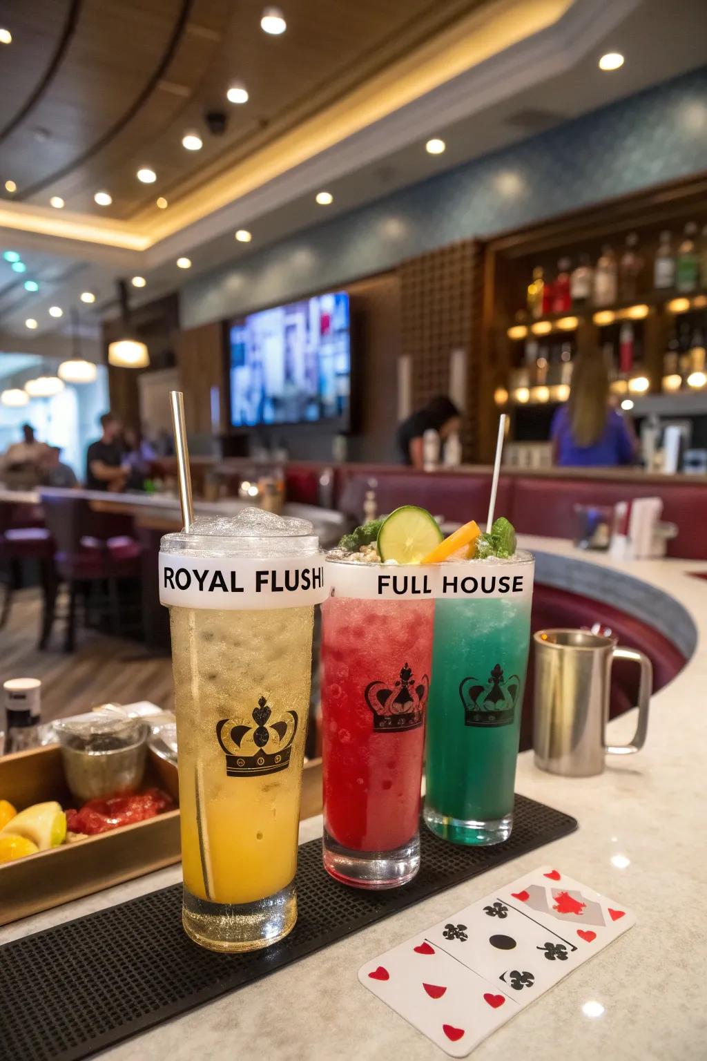 Relish imaginative drinks that sustain the theme.