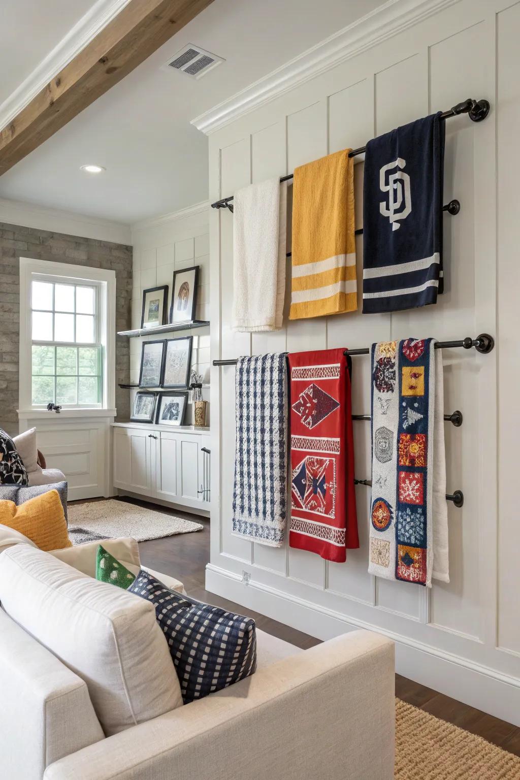 Enhance depth using a layered accent showcase.