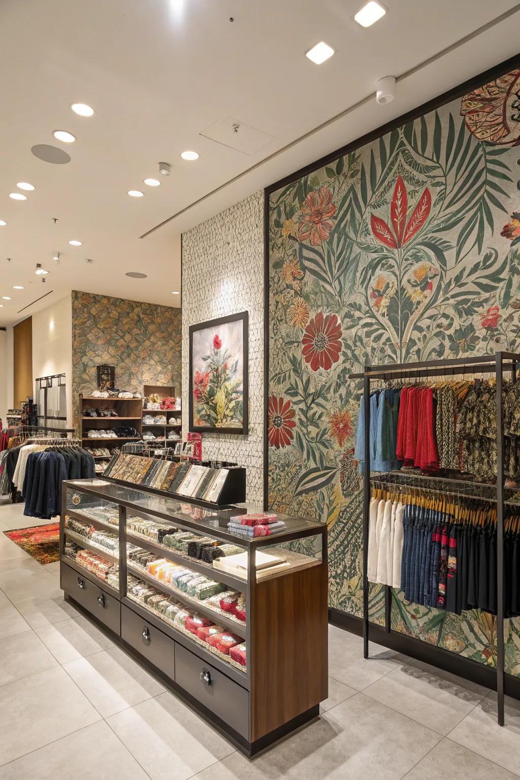 Feature partitions mesmerize attention and enhance merchandise exhibits.