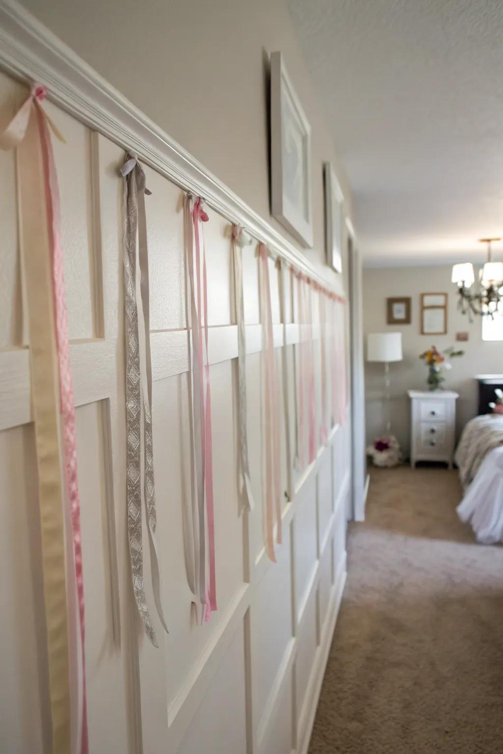 Achieve elegance through minimalist fabric strip bands.