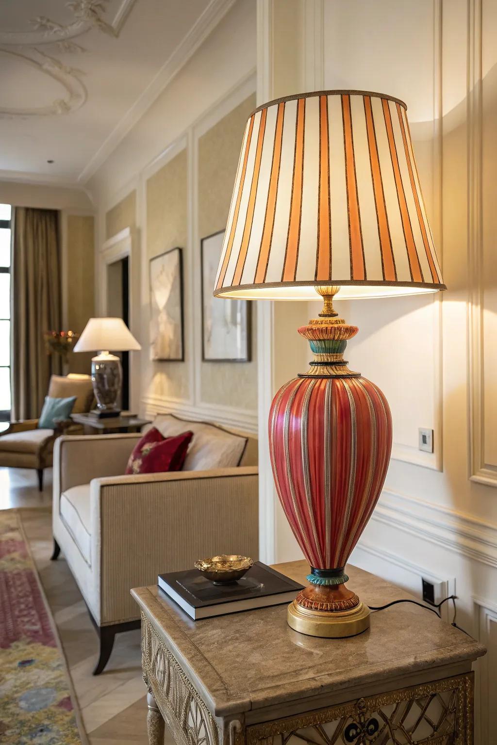 Standout lighting serves as both a functional and artistic element.