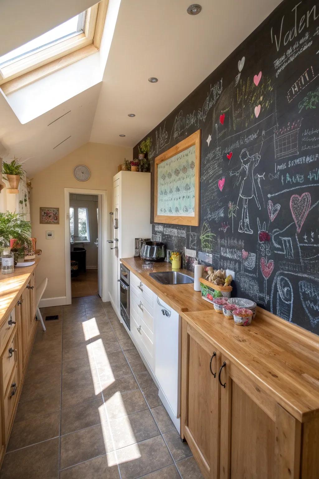 Mark board walls supply a creative and interactive component.