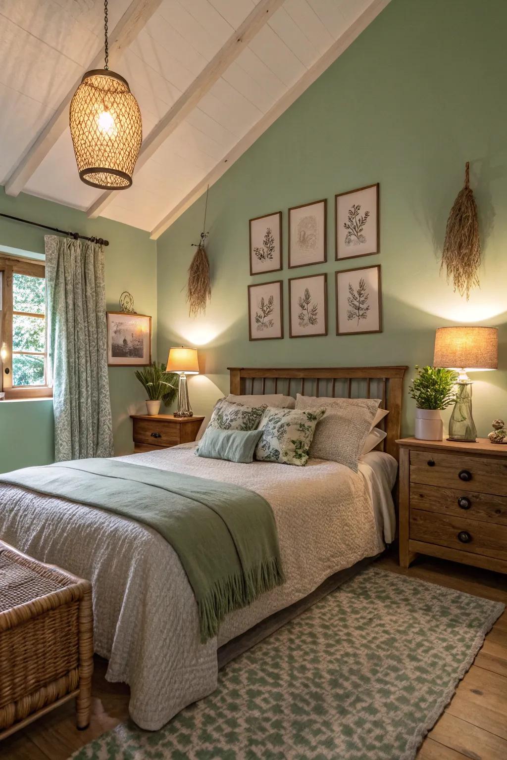 Ambient lighting creates a cozy, welcoming radiance.