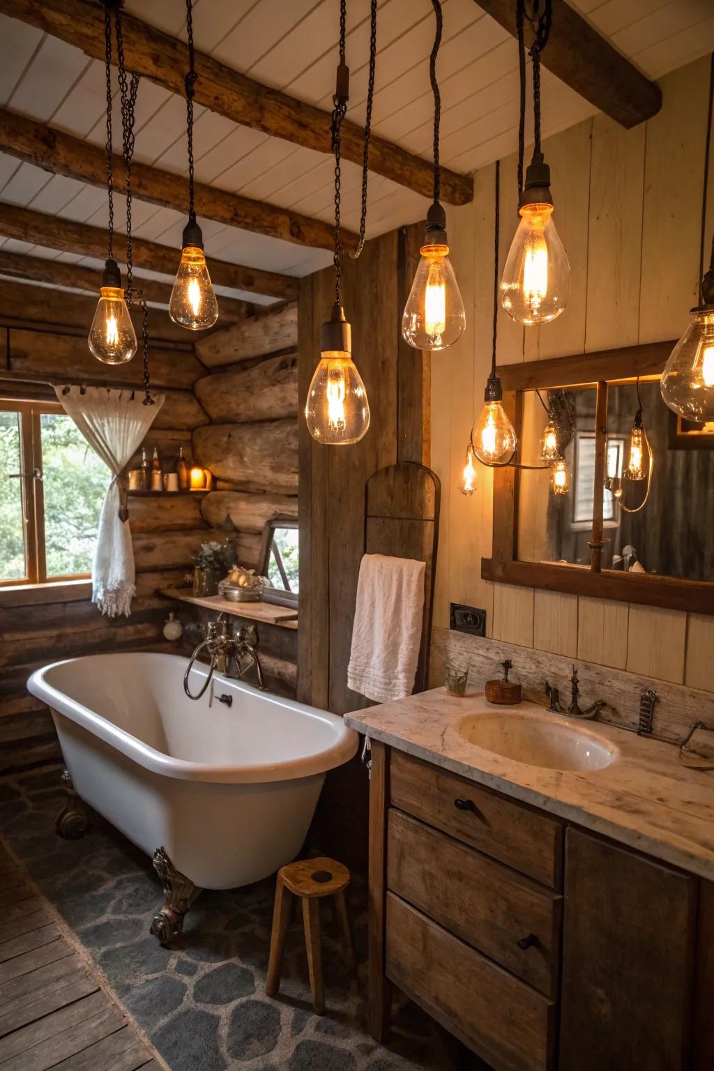 Early electric lighting provides a warm, vintage atmosphere.