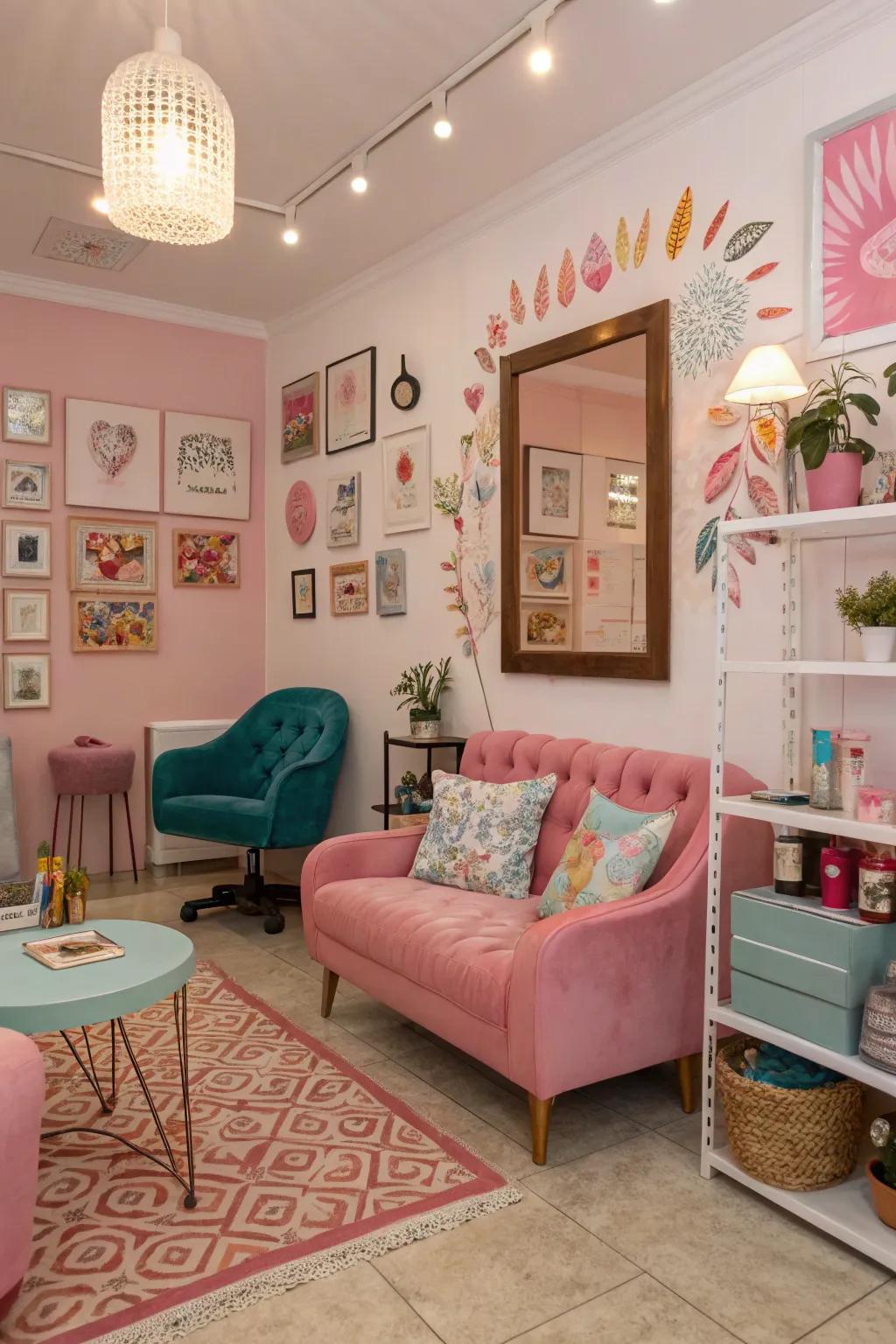 Individualized décor adding authenticity and charm.