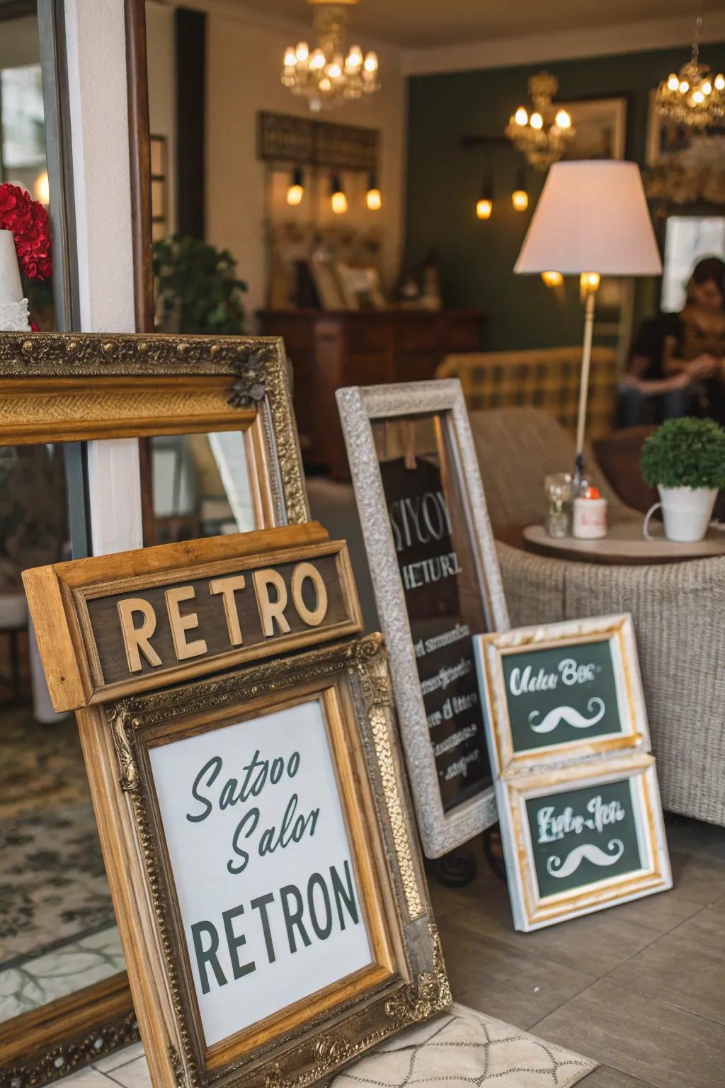 Inject charm using a retro vibe.