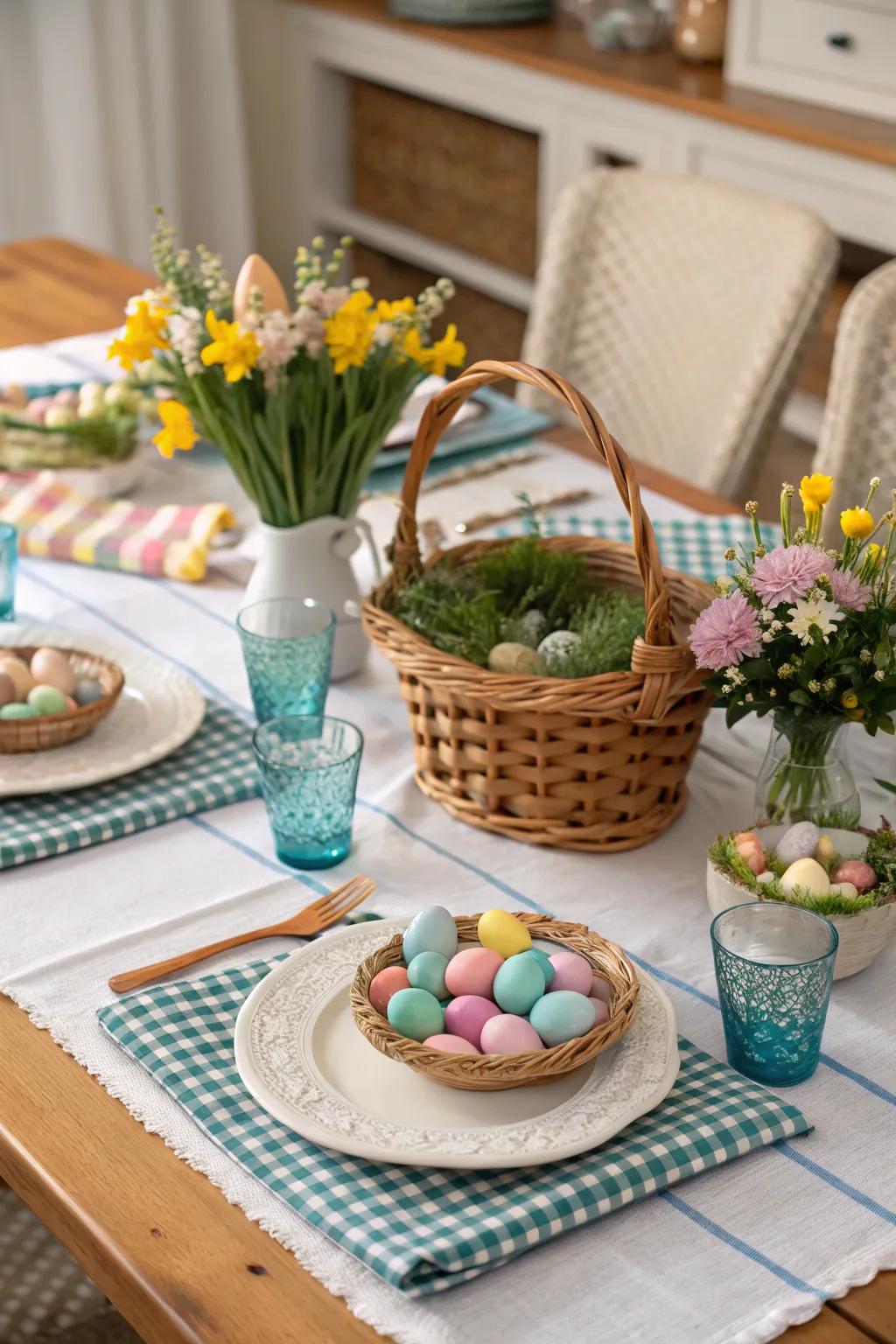 Checkered designs for a quintessential, cheerful aspect.