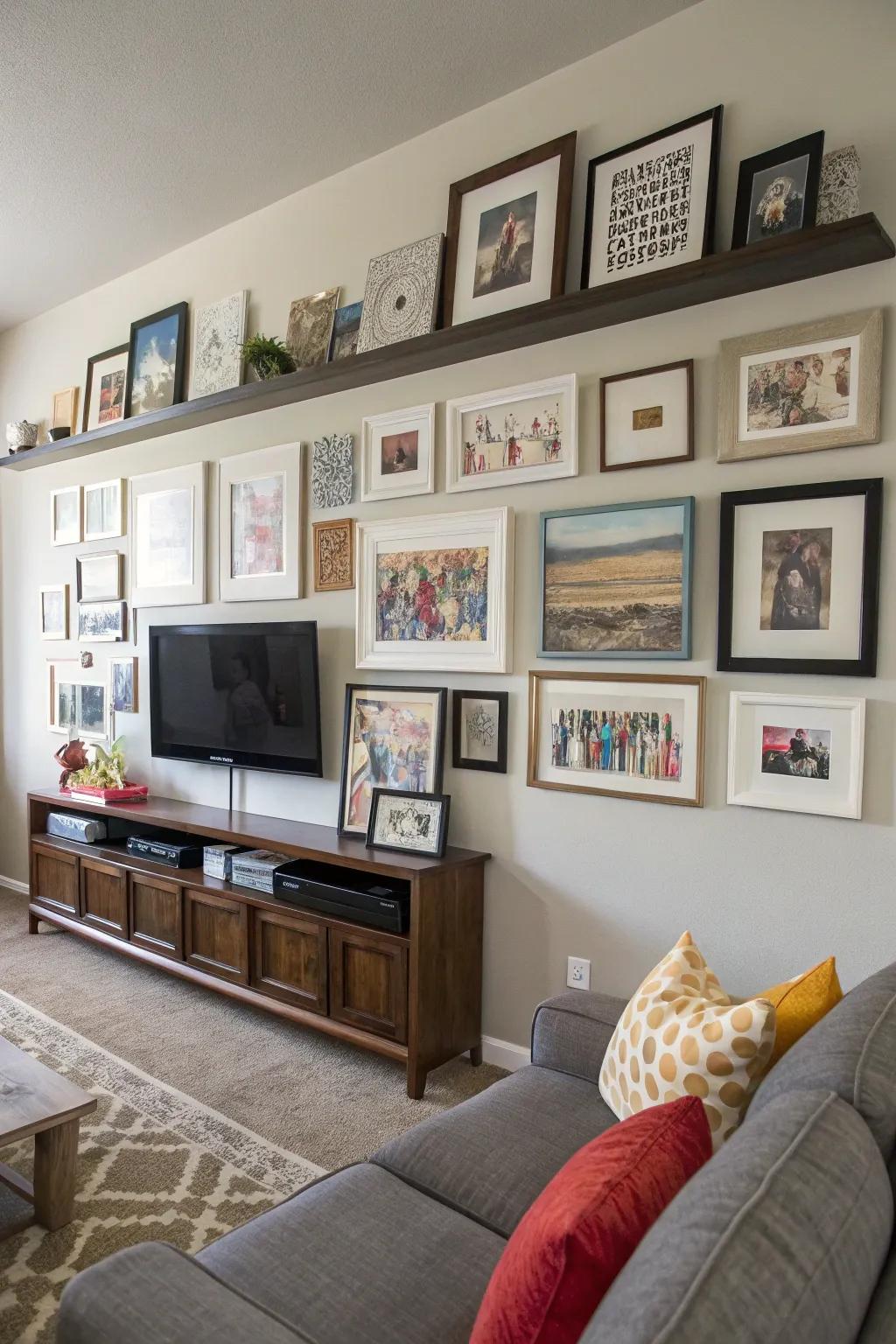 Gallery walls provide a personal canvas for displaying art.