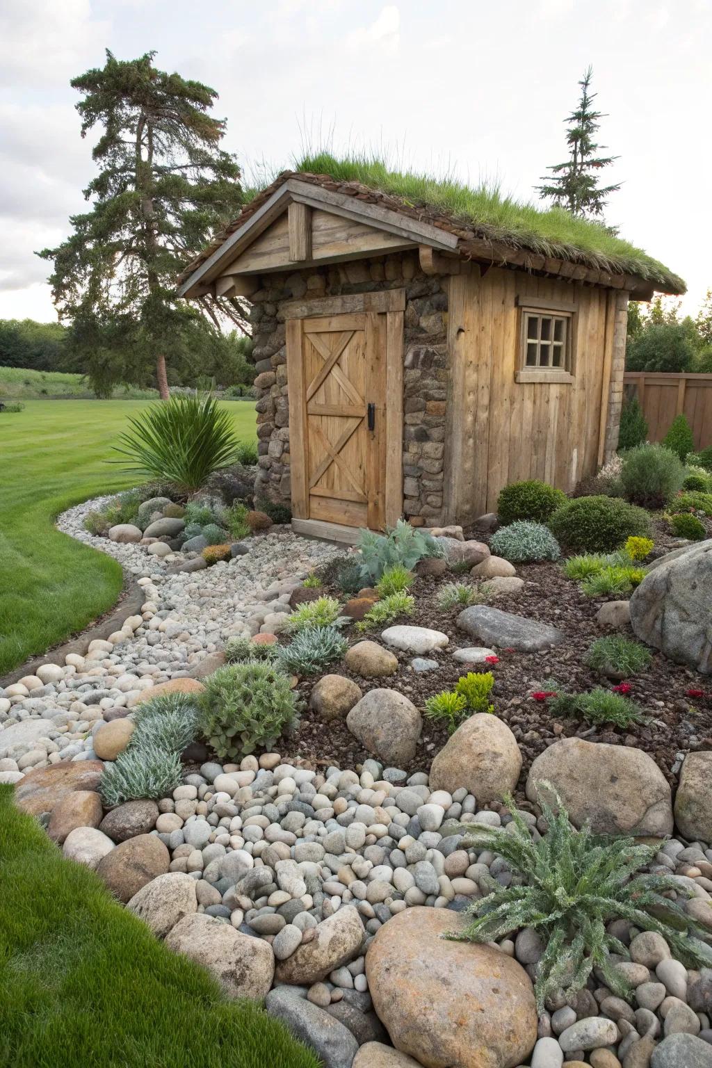 Stone patches deliver a contemporary, low-upkeep landscape pick.