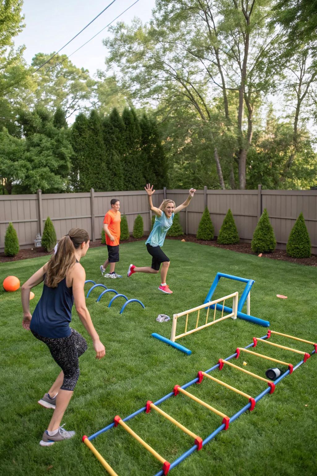 Challenge yourself with an exciting outdoor obstacle challenge.
