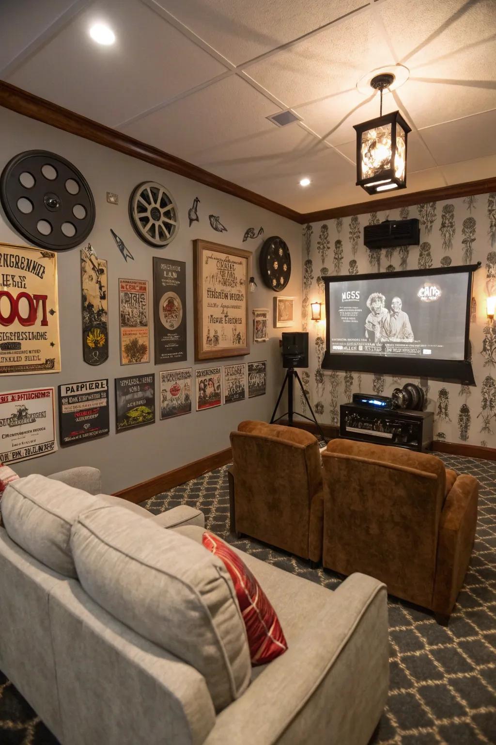 Add personality with movie-themed decorations.