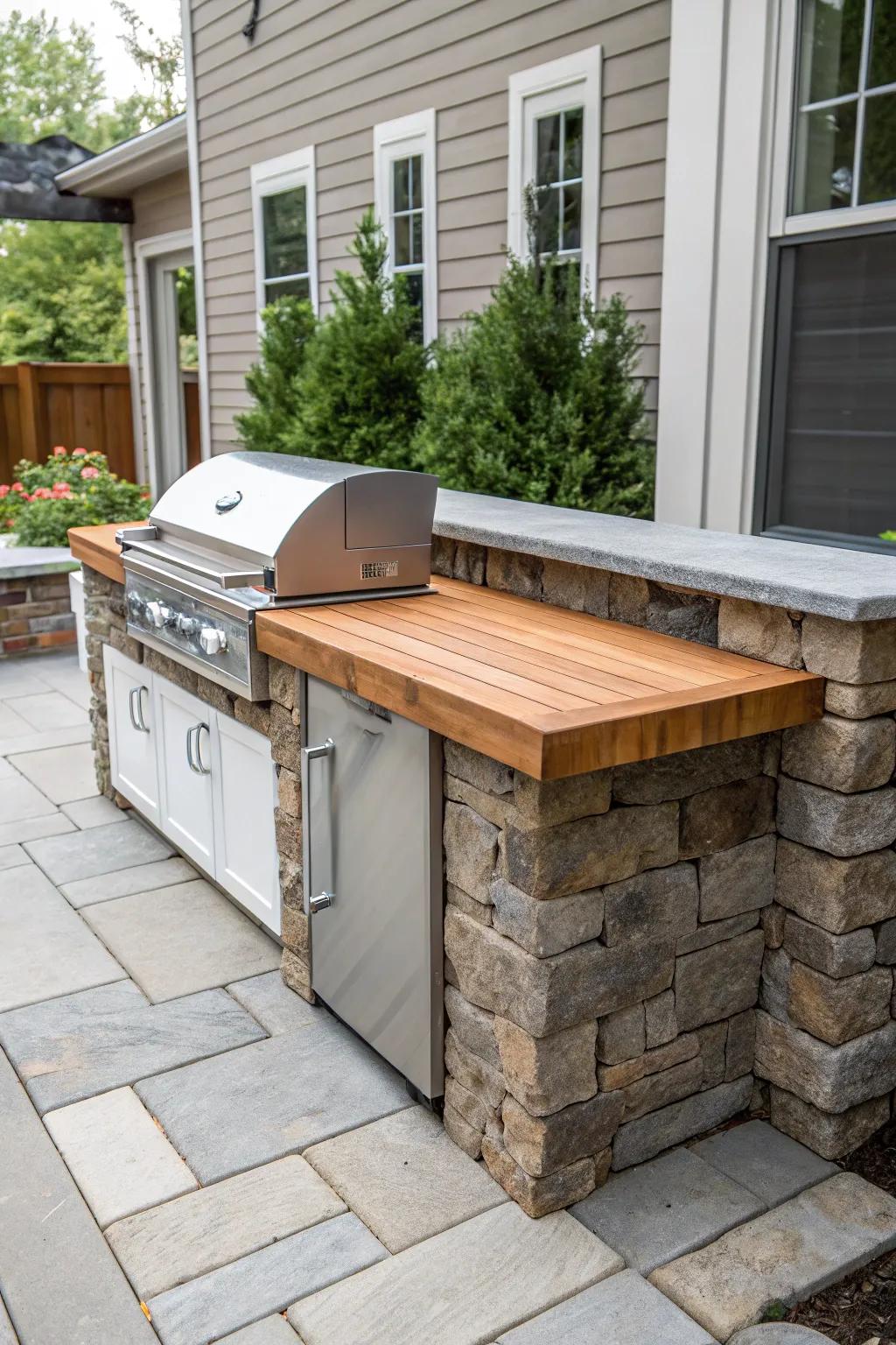 Natural materials add warmth and texture.