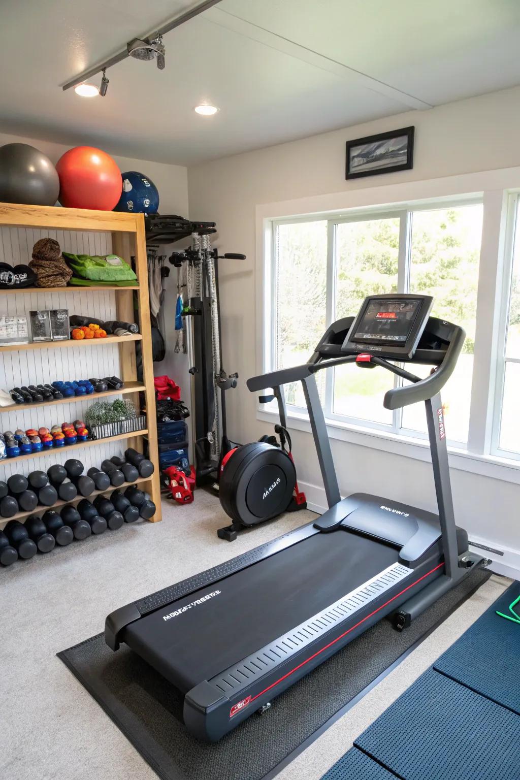 Keep fit and stay motivated using smart gym equipment that adapts to your fitness goals.