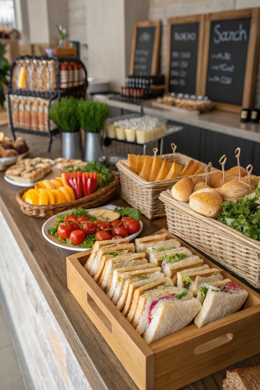 A petite sandwich bar that delivers variety and inventiveness in each morsel.