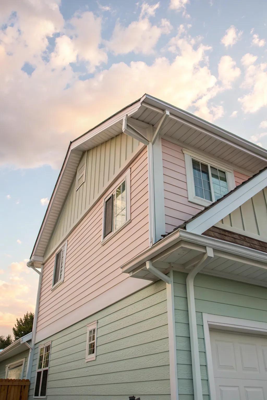 Pastel soffit and fascia add a playful twist to any home.