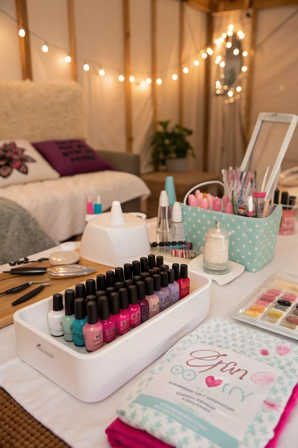 Nail art retreats providing a touch of glam to your spa night.