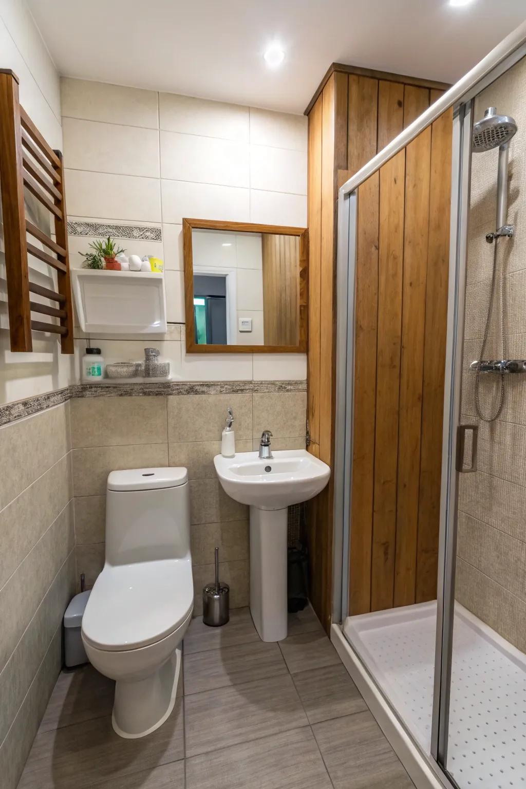 Half walls add useful border.