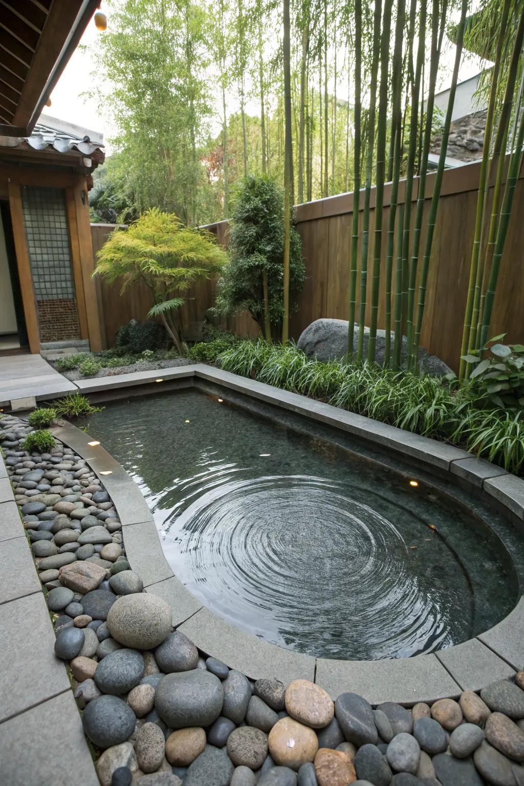 Attain peace with a Zen garden petite pool.