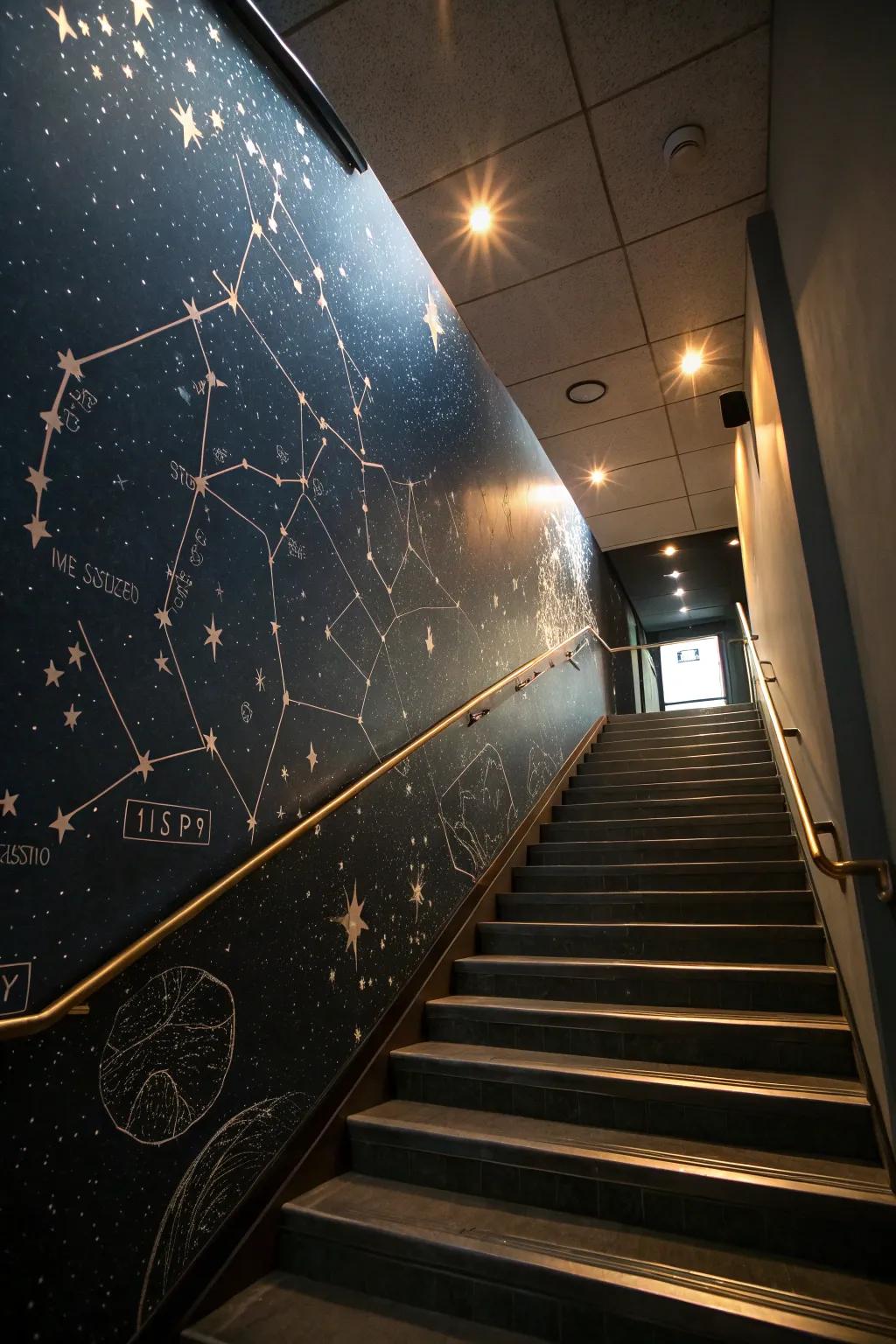 With a celestial mural, you can dream beneath the stars.