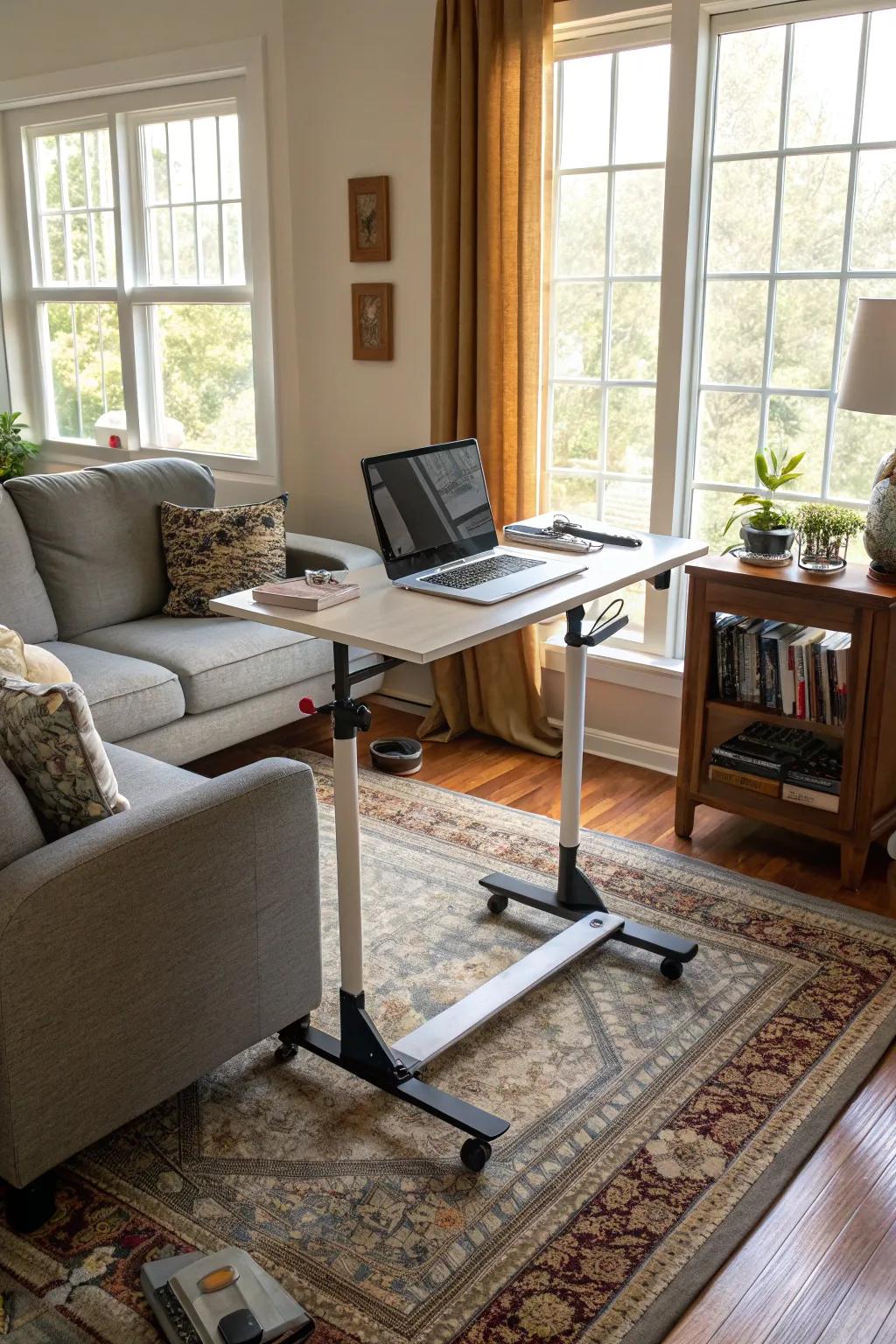 Portable workspaces offer adaptability for dynamic needs.